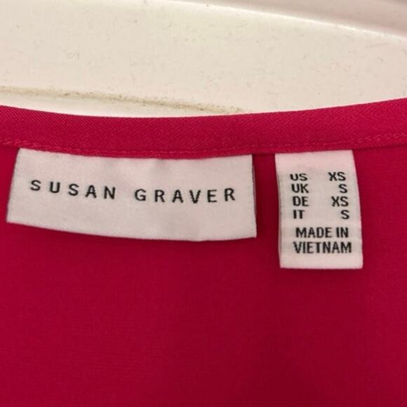 Susan Graver Liquid Knit Bright Pink A Line Midi Dress Summer Travel Size XS New - Picture 11 of 12